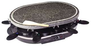 AJAMES 8 PERSON RUSTIC STONE RACLETTE & CREPE / FAJITA  