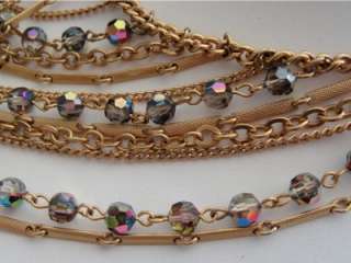 Huge Rainbow Austrian Crystal Bib Necklace Earrings  