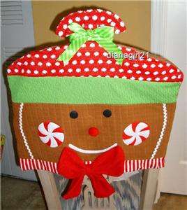 Large Adorable Gingerbread Chair Cover * Polka Dot Hat * & Red Bow New