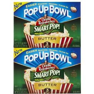 Orville Redenbacher Pop Up Bowl Smart Pop Butter Microwave Popcorn, 3 