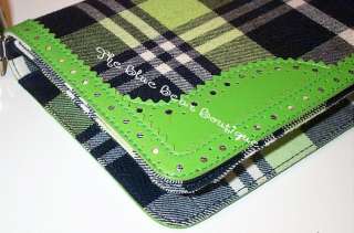 Christian Dior DTrick Tartan Green Plaid Bag Purse  