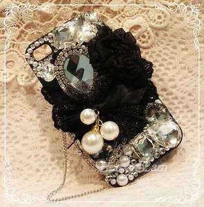 Deco Deco Bling Crystal Rhinestone Lace Case Cover for iPhone4 4G 4S 