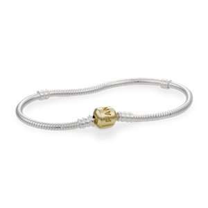  Pandora Charm Bracelet   Solid Gold Snap   9.1 