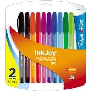  Paper Mate InkJoy 100 Stick Medium Point Advanced Ink Pens 