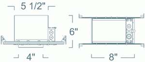 Liton LH99ICA 4 120V Recessed Airtight IC HOUSING CAN  