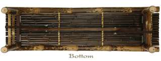 Japanese Bamboo Folding Bench   Dark  
