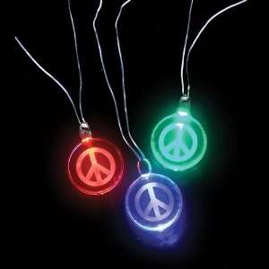  Light Up Peace Necklace   12 per unit Toys & Games