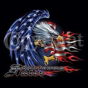 USA T Shirt Righteous Ruler American Eagle Flag Tee Military Patriotic 