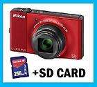   S8000 14.2 MP Megapixel Digital Camera Red + 256MB Sandisk SD Card