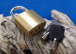 Small Brass Tubular Padlock Round Security Keys Mini Secure Hardened 