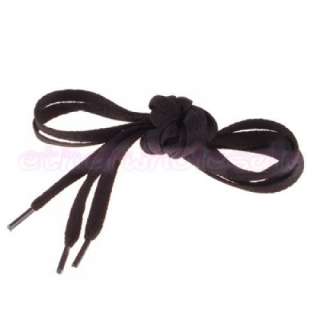 2x Balck Flat Shoelaces Shoes String Laces Nylon 43  