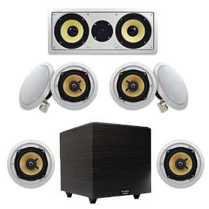   HD5 In Wall Speaker System w/500W 12 Powered Subwoofer Electronics