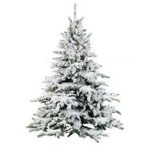  Flocked Pre Lit Christmas Tree Frosted Snow Pine   7.5 
