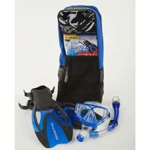   Jr mask, Total Dry Jr snorkel, Proflex Jr fins, Bag