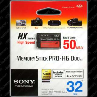 GENUINE SONY 32GB Memory Stick PRO HG Duo HX PSP 50MB/s  