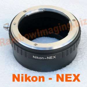 Nikon F Mount Lens To Sony Adapter NEX 3 NEX 5 NEX VG10  
