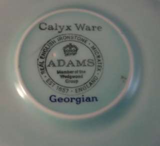 Adams China Georgian Pattern Cream Soup Cup & Saucer Set Calyx Ware 