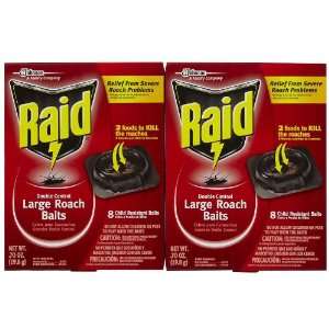  Raid Double Control Large Roach Baits, 8 ct 2 pack Patio 