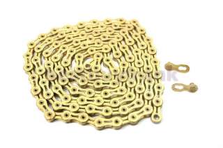 KMC X10SL Chain 10 Speed Hollow Pin Gold for Campagnolo  