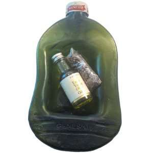  Olive Oil Recycled Bottle Glass Dish w/ Oil & Pepper 