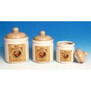 Red Rooster Canisters 