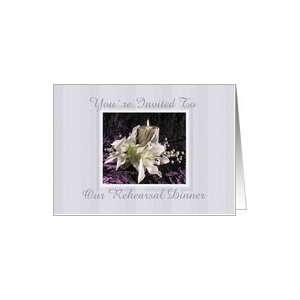 Invitations   Rehearsal Dinner, Candle & Flowers Card