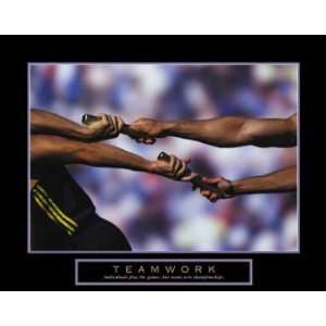  (22x28) Teamwork Running Relay Race Baton Motivational 