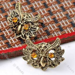   Bronze Resin Night Owl Bead Ear Stud Earrings Jewellery Gift  