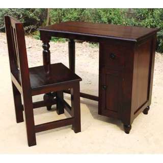 Casual Solid Wood Student Writing Desk Chair Study Computer Table 