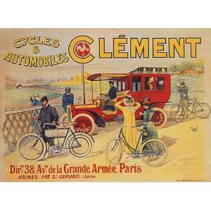  GIRLS BICYCLE CYCLES BIKE AUTOMOBILES CLEMENT PARIS FRENCH VINTAGE 