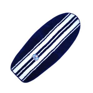 NEW Hawaiian Hawaii Design Surfboard Area Rug 48 ~ Navy Blue Stripe 