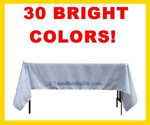 90 x 132 RECTANGLE TABLECLOTHS  MADE IN USA 30 COLORS  