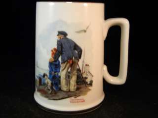 NORMAN ROCKWELL LOOKING OUT TO SEA COFFEE MUG TEA CUP  