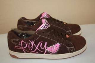 NWT Womens ROXY brown pink TENNIS athletic SHOES (10 L)  