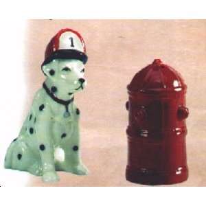    Fire Dog & Fire Plug Salt and Pepper Shakers