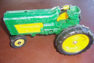   HUBLEY TRACTER IN GREEN AND YELLOW, NEEDS STEERING WHEEL  