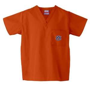 Auburn Tigers Ncaa Classic Scrub 1 Pocket Top (Orange) (X Small 