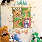 34x43 Baby Hugs Wild Thing Quilt Stamped Cross Stit