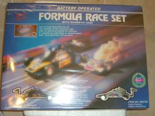 1985 VINTAGE SLOT CAR TRACK FORMULA RACE SET MIB S/W  