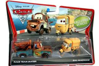 Disney Cars 2 Excl Set Race Team Mater & Sal Machiani  