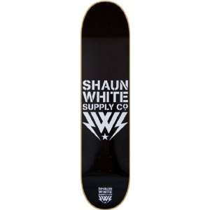  Shaun White Logo Core Skateboard Deck   8.0 Black/White 