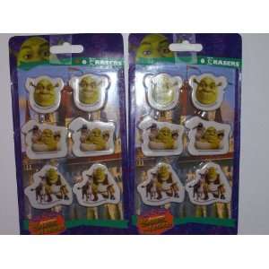  2 Packs of Shrek the Third Erasers (Sold As a Set) Toys 