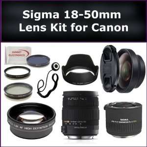 Zoom Lens Kit For Canon D SLRs. Includes Sigma 18 50mm Lens, Sigma 