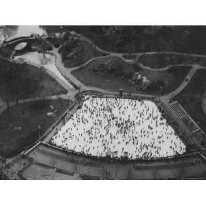 Picture Looking Down at the Skating Rink and Pond in Central Park 