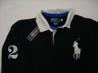   XXL Mens Big Pony Black White Rugby Custom Shirt Jacket 2XL 2X  