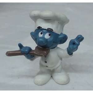  Vintage Pvc Figure  Smurfs Smurf Chef Toys & Games