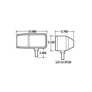    Truck Lite 80810 Universal Snow Plow/ATL Lamp, LH Automotive