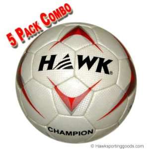  Hawk Soccer Balls Champion Size 5   5 Pack Sports 