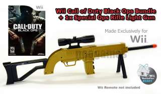 Wii Call of Duty Black Ops Bundle +1x Rifle w/Scope Gun  