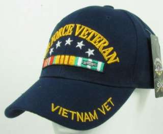 NEW BLUE US AIR FORCE VIETNAM VETERAN BASEBALL CAP/HAT  
